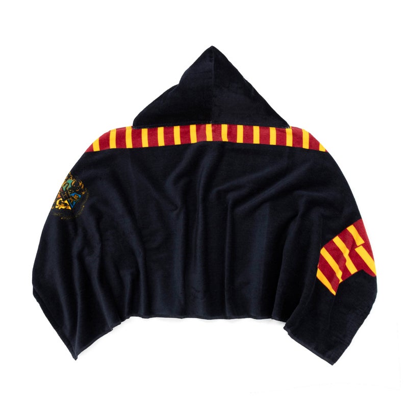 Jay Franco Kids Hooded Towel â€“ 22" x 51" Super Soft Bath Wrap with 3D Hood, Beach, Pool & Travel, Official Licensed Product, Black - Harry Potter - Image 3